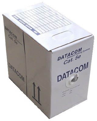 Datacom, licna (lanko), CAT5E, UTP, 305 m/box zelený