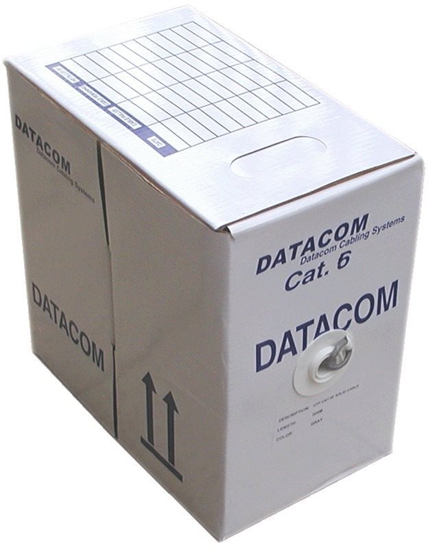 Datacom, drôt, CAT6, UTP, 305 m/box