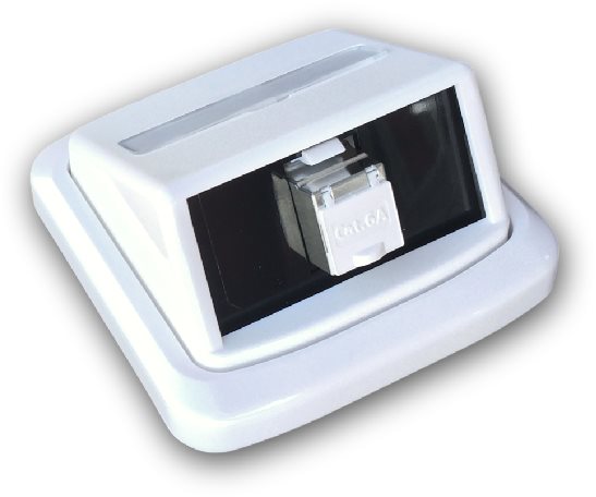Datacom ABB Tango Dátová zásuvka STP CAT6A 1× RJ45 Skey biela
