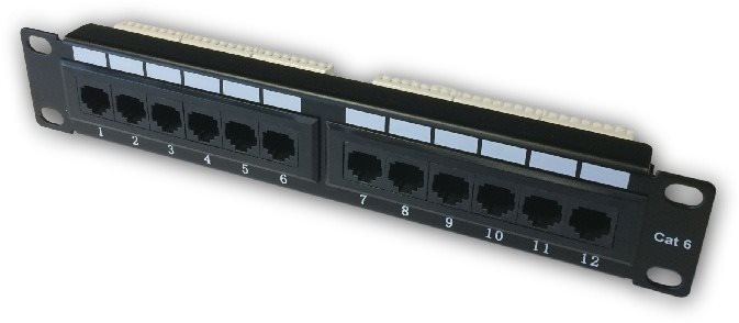 Datacom 10" CAT6 12 portov