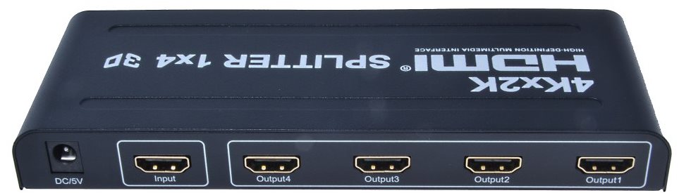 PremiumCord Externý HDMI Splitter, 4x port HDMI 1.4a čierny