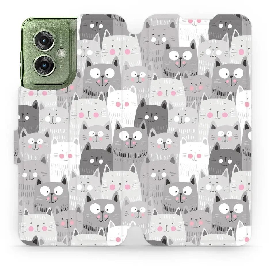 Mobiwear flip knižkové pre Motorola Moto G55 5G - Mačičky