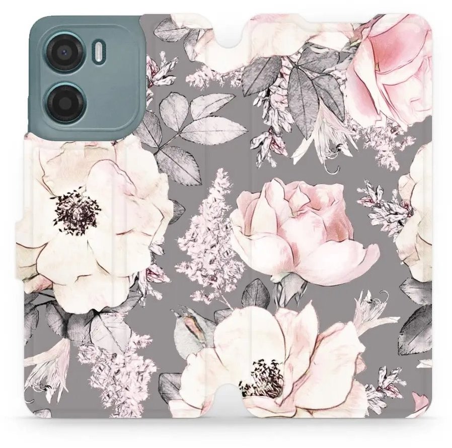Mobiwear flip knižkové pre Motorola Moto G05 - Kvety