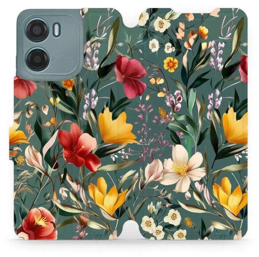 Mobiwear flip knižkové pre Motorola Moto G05 - Zelená lúka