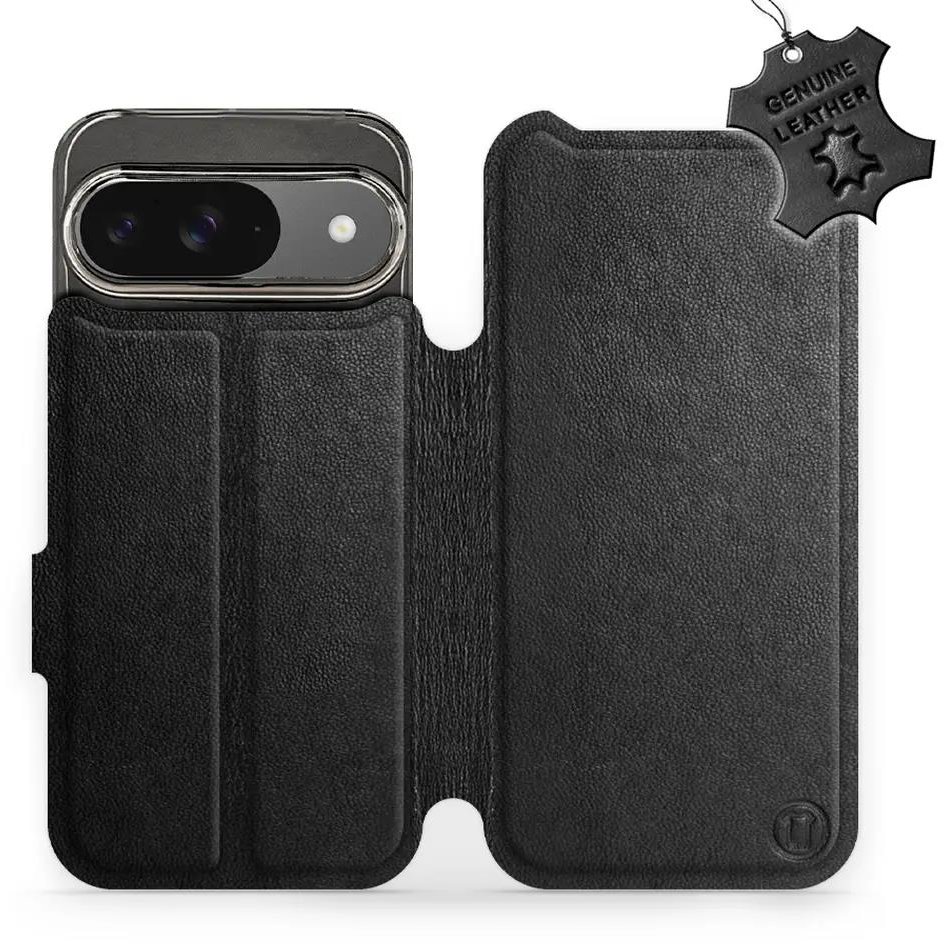 Mobiwear kožené flip knižkové pre Google Pixel 9 - Čierne - L_BLS