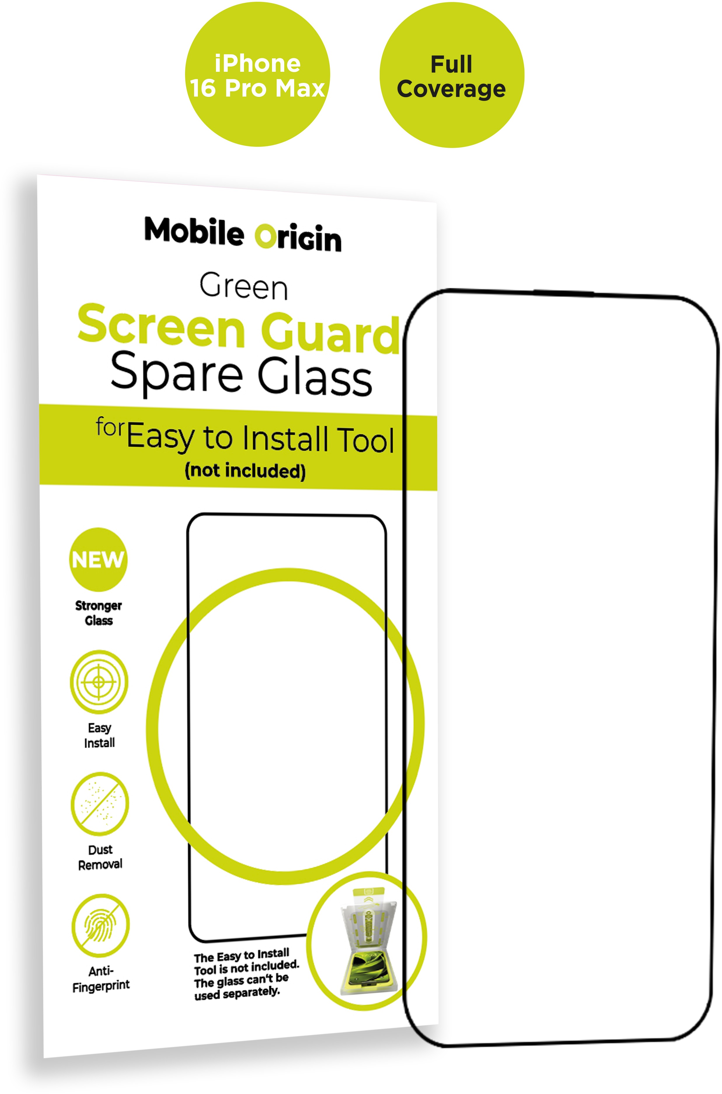 Mobile Origin Screen Guard Spare Glass Full Coverage iPhone 16 Pro Max