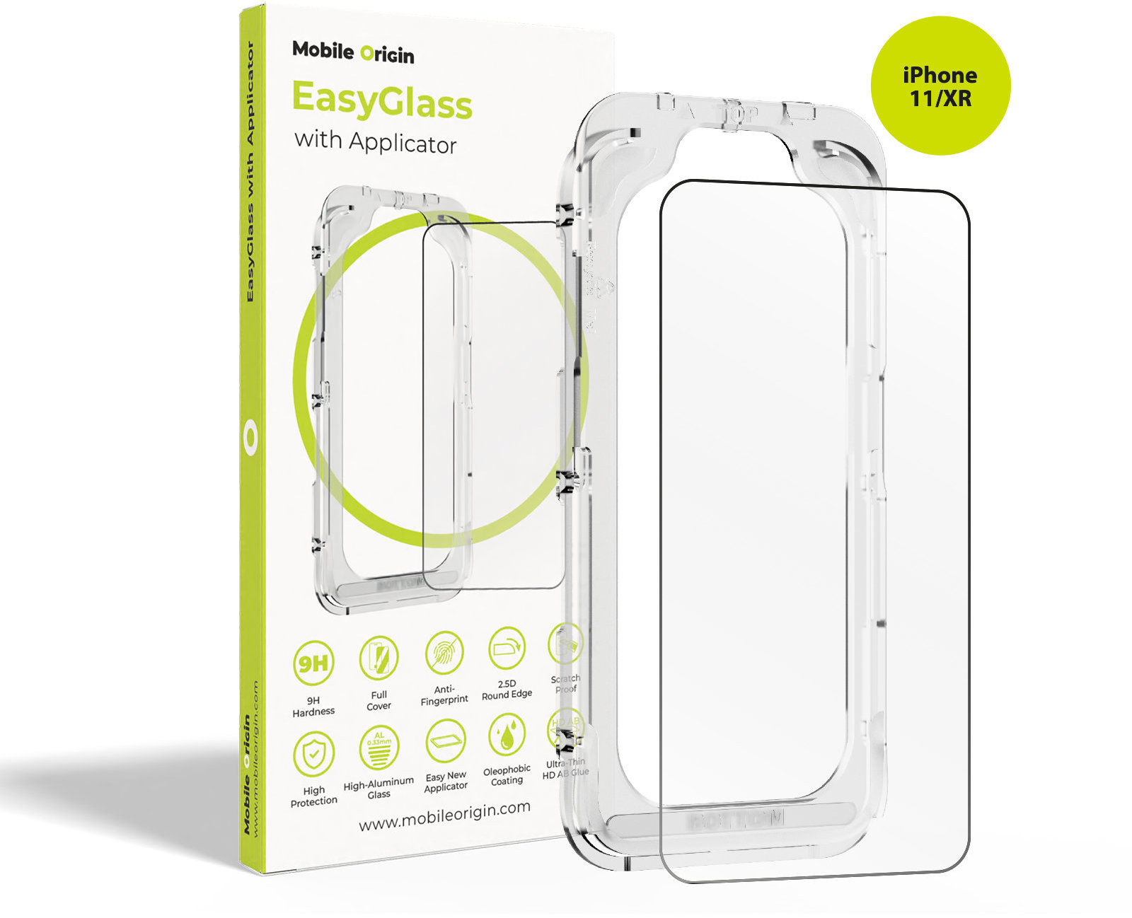 Mobile Origin EasyGlass with Applicator iPhone 11/XR