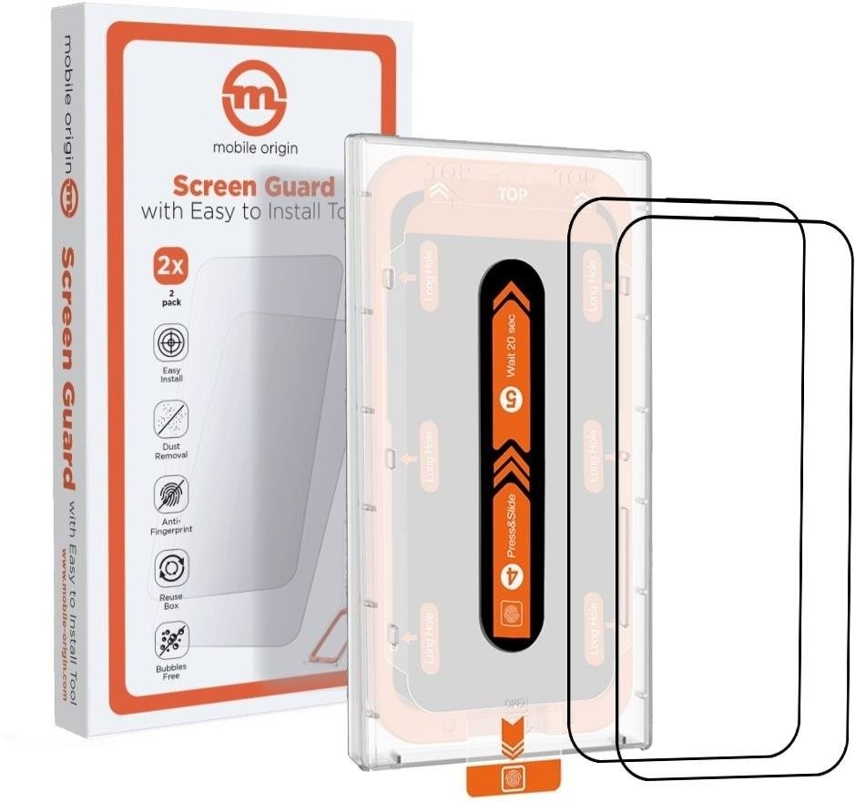 Mobile Origin Orange Screen Guard iPhone 15 Pro Max 2 ks s aplikátorom