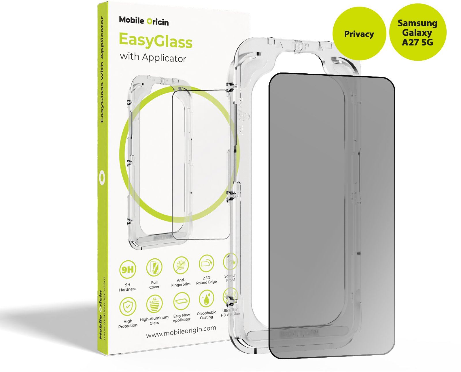 Mobile Origin EasyGlass Privacy with Applicator Samsung Galaxy A27 5G