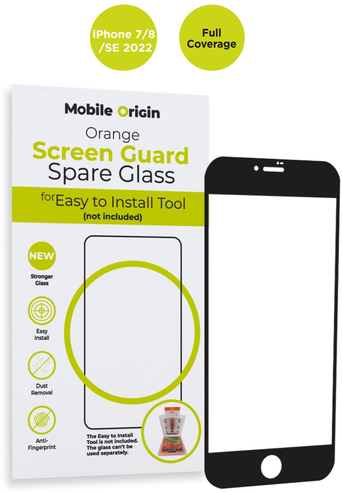 Mobile Origin Orange Screen Guard Spare Glass iPhone 8 / 7 / SE 2022 / SE 2020