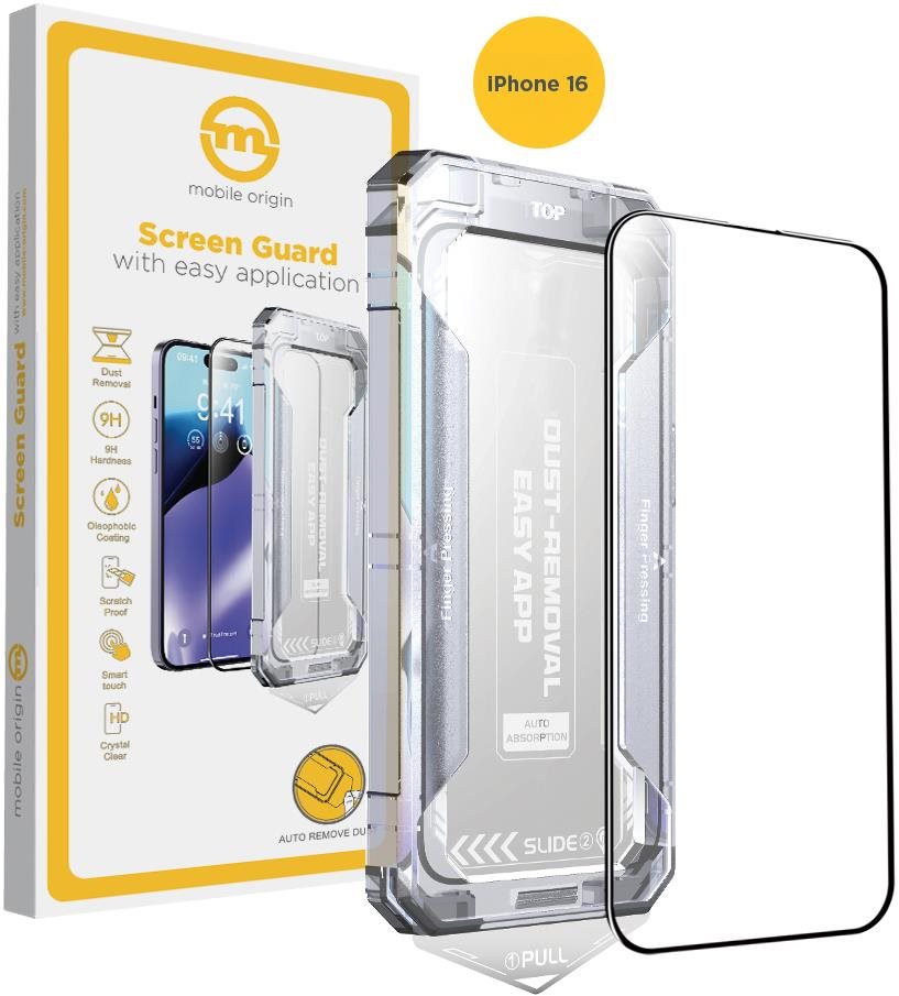 Mobile Origin Yellow Screen Guard With Easy Application iPhone 16