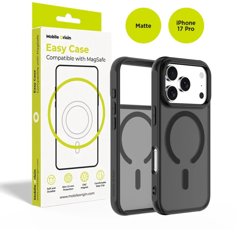 Mobile Origin Hybrid MagSafe Case Matte Black iPhone 17 Pro