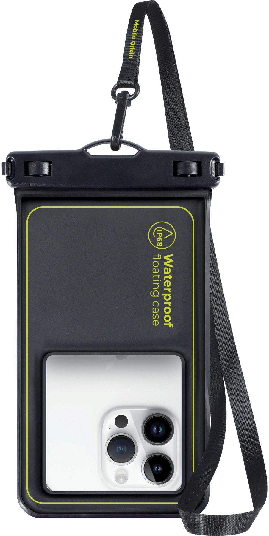 Mobile Origin Waterproof Floating Case 6.8" Black / Green