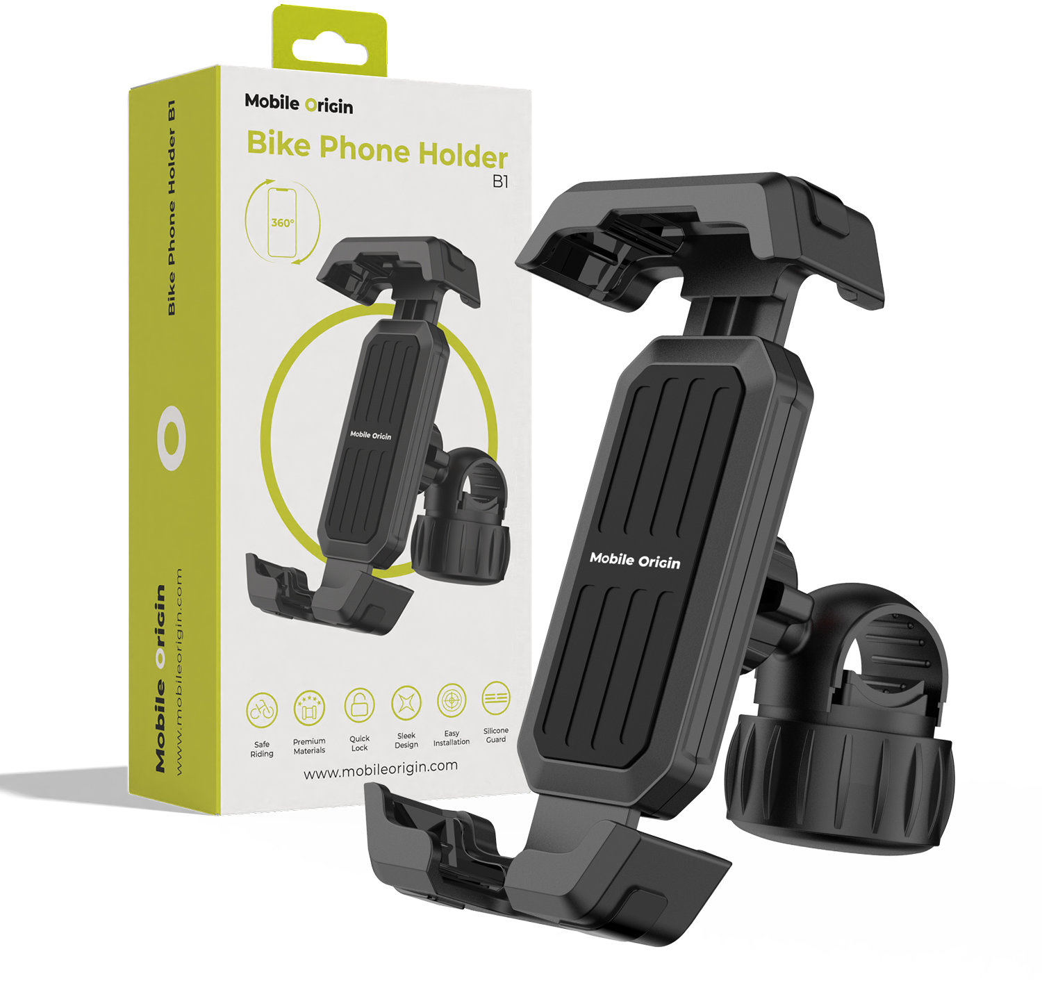 Mobile Origin Bike Phone Holder B1 Black