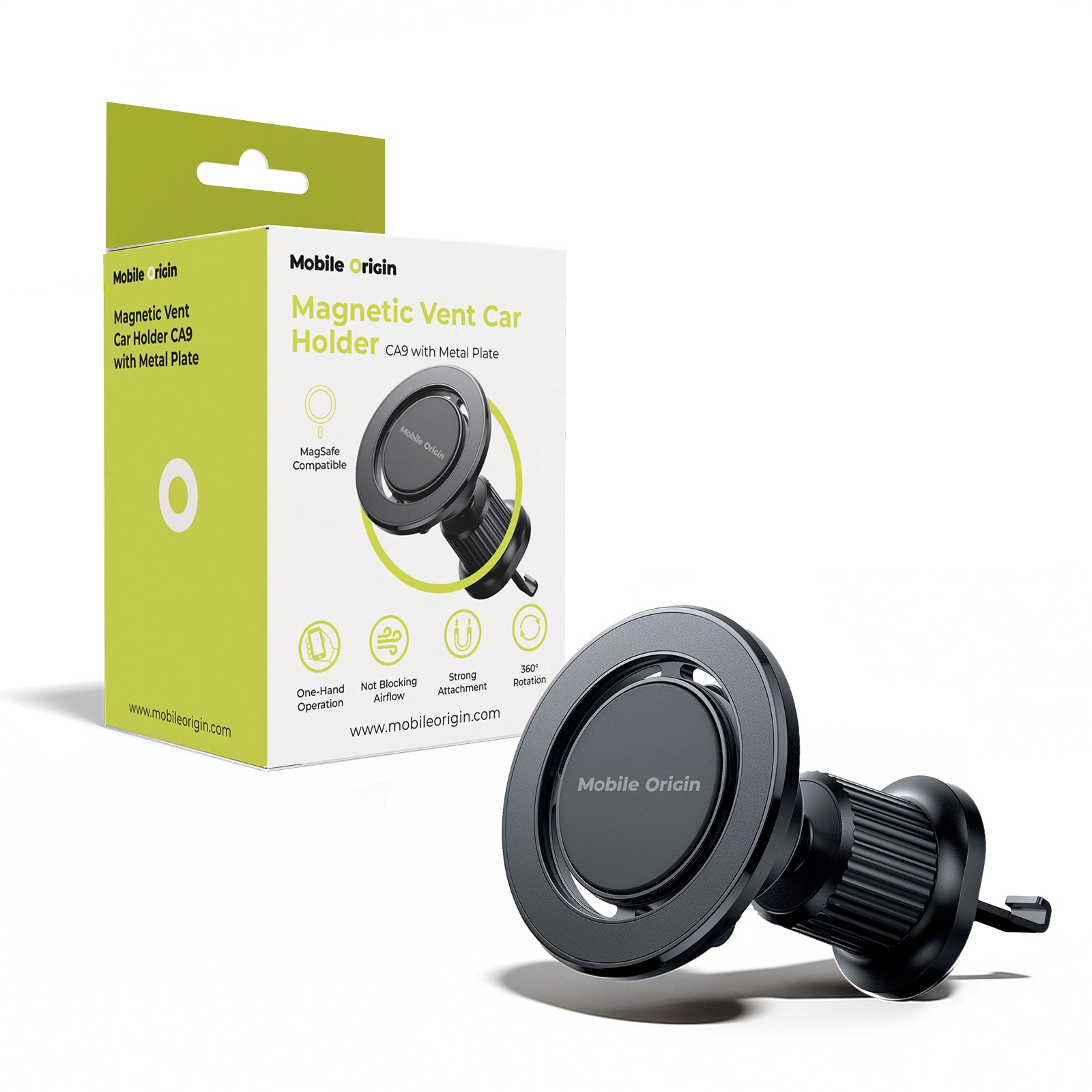 Mobile Origin Magnetic Vent Car Holder MO9 with Metal Plate