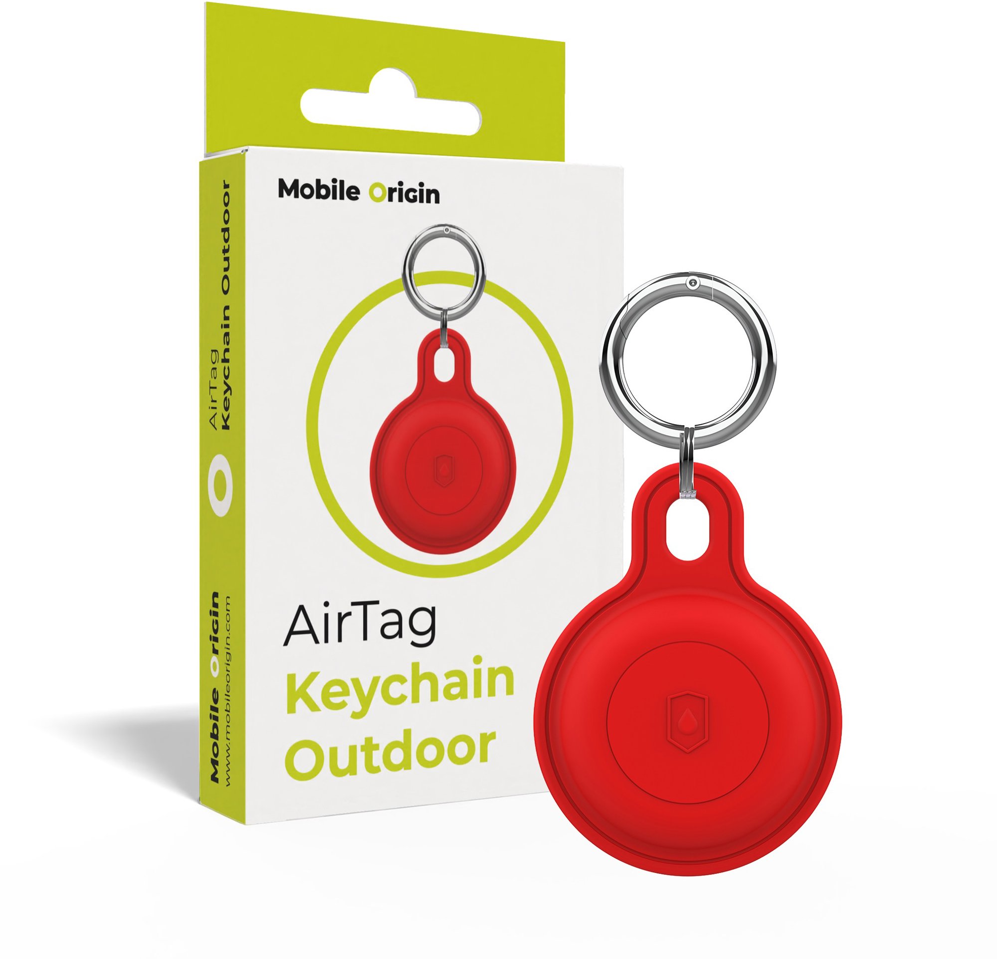 Mobile Origin Airtag Outdoor KeyChain Red
