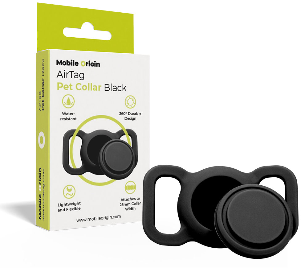 Mobile Origin AirTag Pet Collar Black
