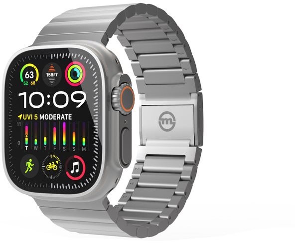Mobile Origin Watch Titanium Band Silver Apple Watch 49mm/46mm/45mm/44mm/42mm