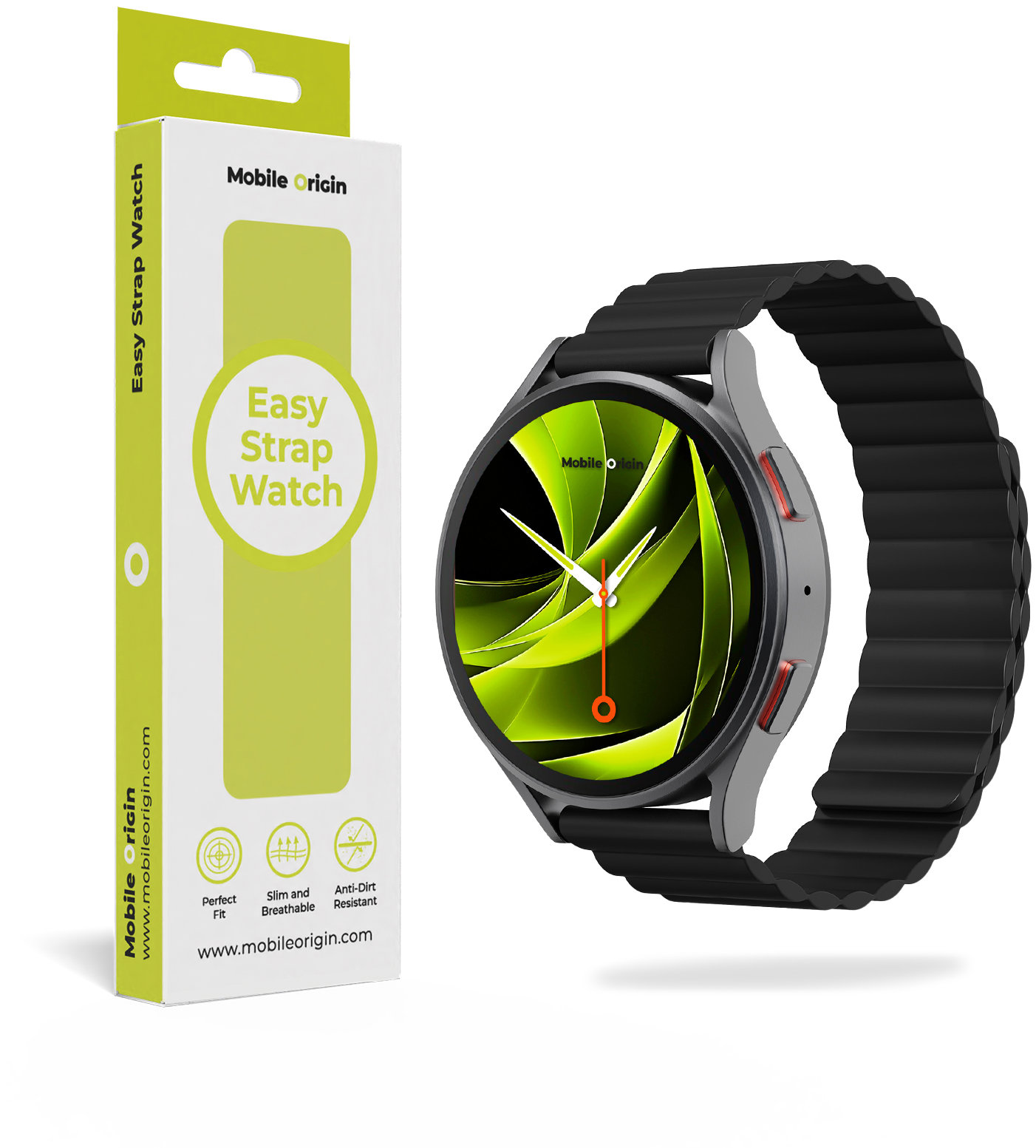 Mobile Origin Easy Strap Magnetic 20 mm Quick Release Black