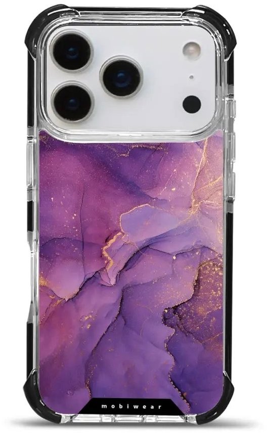 Mobiwear Elite Bumper s MagSafe – Apple iPhone 17 Pro – Fialový mramor