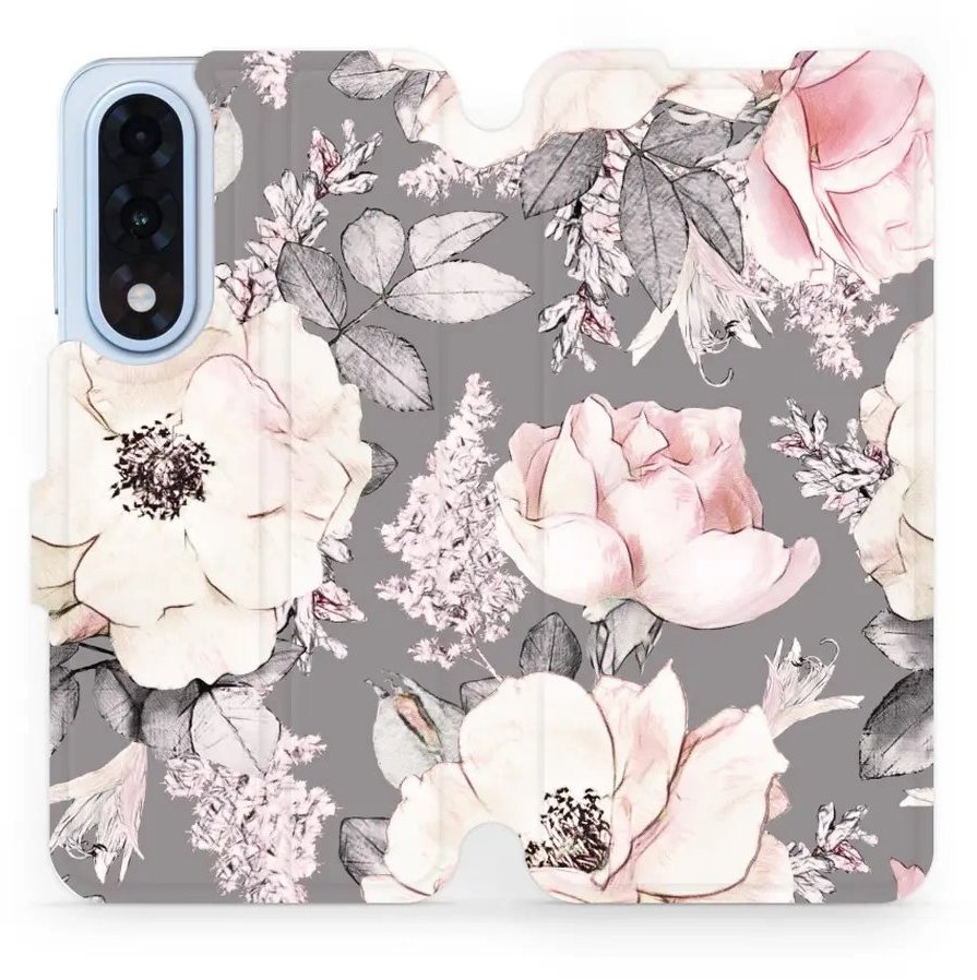 Mobiwear flip knižkové pre OnePlus Nord 5 – Kvety
