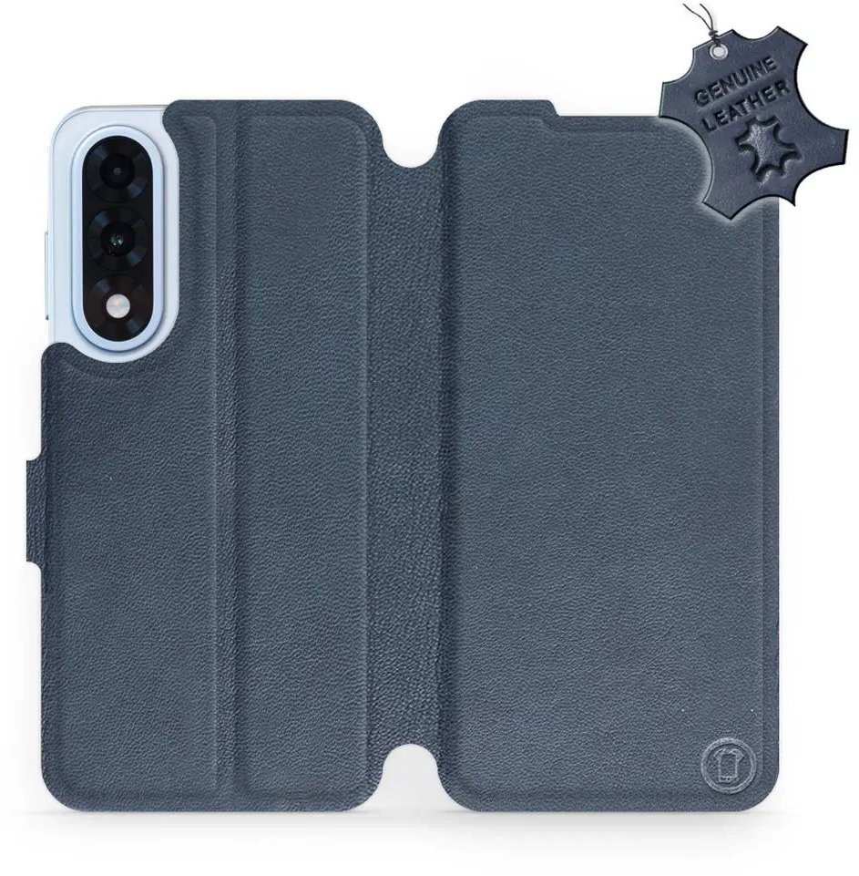 Mobiwear Kožené flip knižkové pre OnePlus Nord 5 – Modré