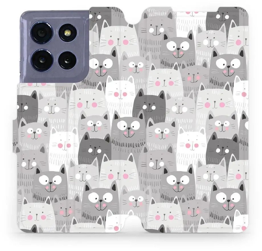 Mobiwear flip knižkové pre Motorola Moto G86 5G – Mačičky