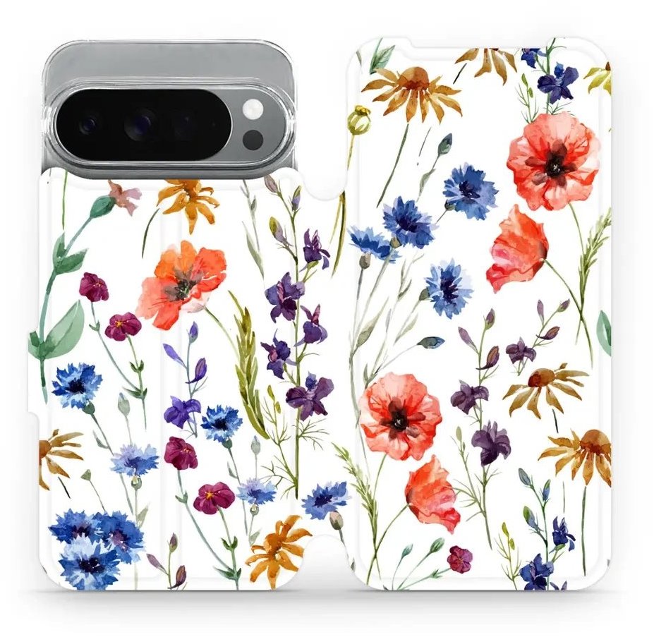 Mobiwear flip knižkové pre Google Pixel 10 Pro XL – Kvietky