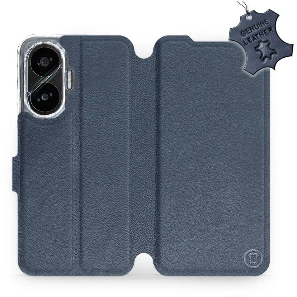 Mobiwear Kožené flip knižkové pre Xiaomi Poco F7 – Modré