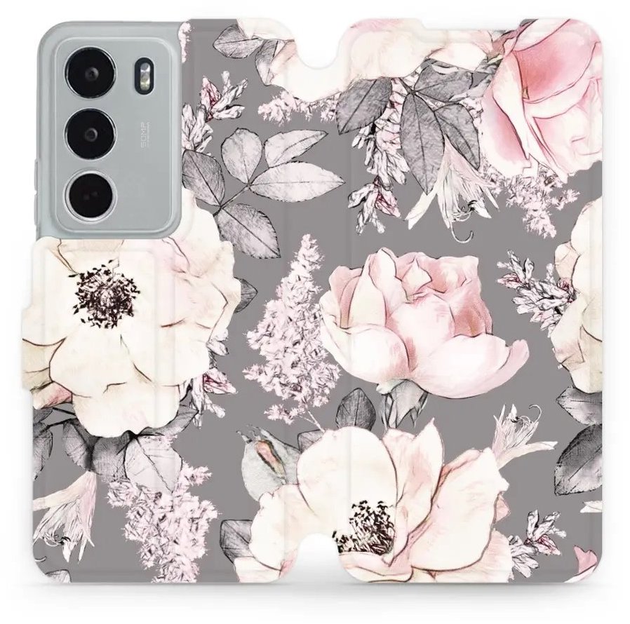Mobiwear flip knižkové pre Realme C71 – Kvety