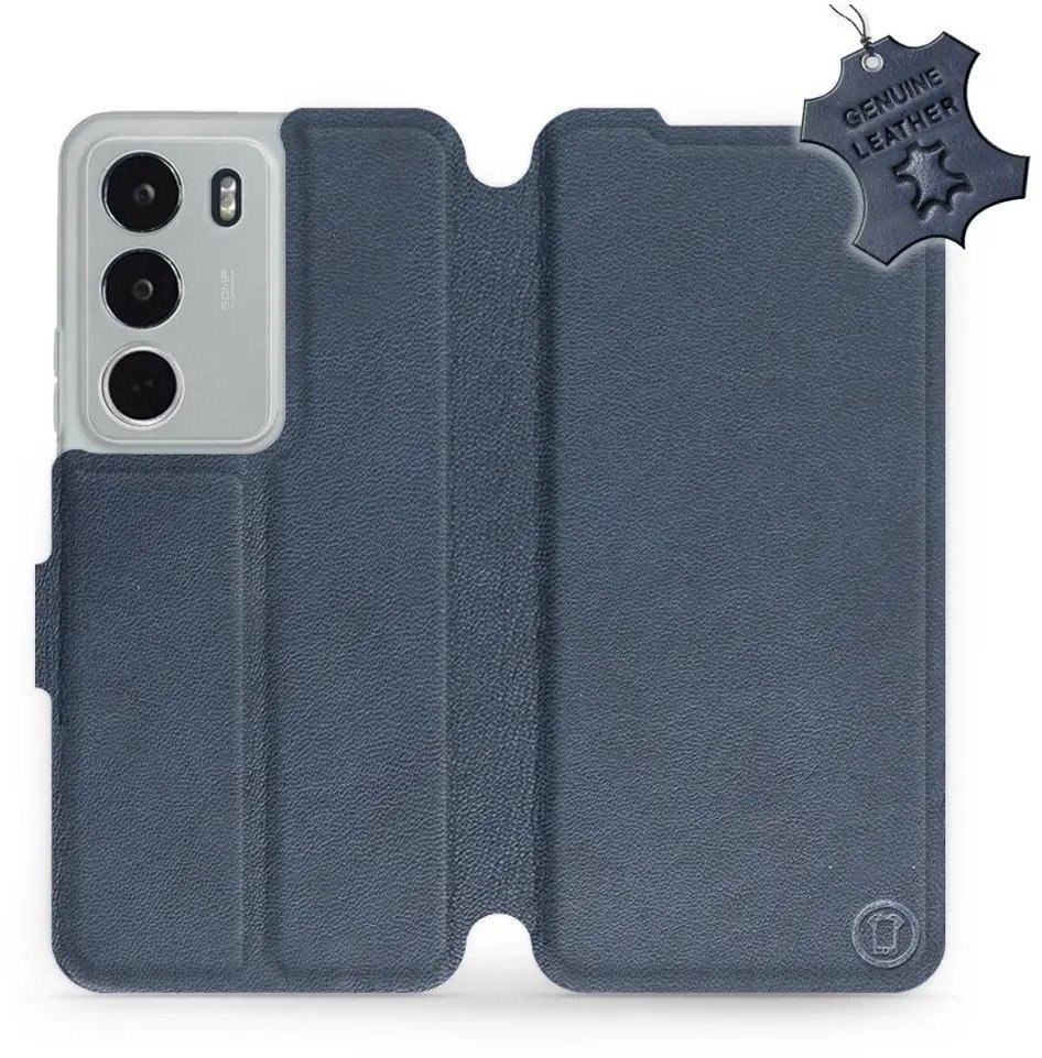 Mobiwear Kožené flip knižkové pre Realme C71 – Modré