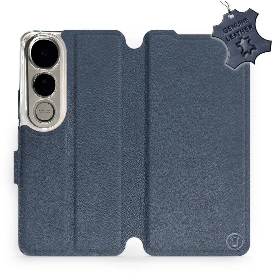Mobiwear Kožené flip knižkové pre Vivo V50 Lite – Modré