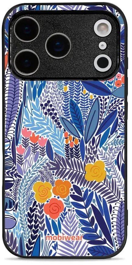 Mobiwear Glossy lesklý pre Apple iPhone 17 Pro – Modrá kvetena