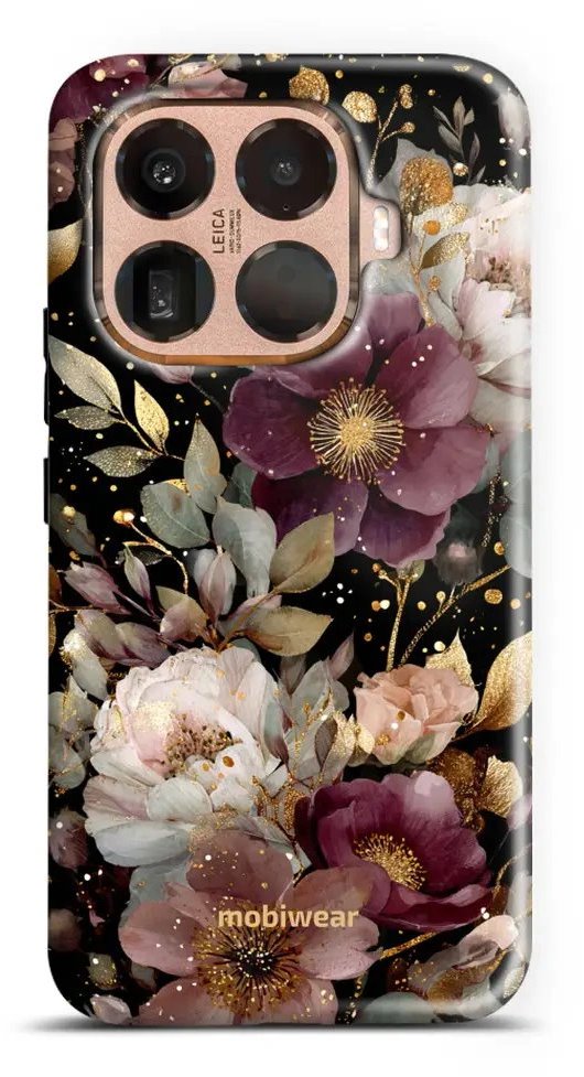 Mobiwear Odolné pouzdro Xiaomi 15T Pro - Elite Pro E169E Zlatavé kvítky