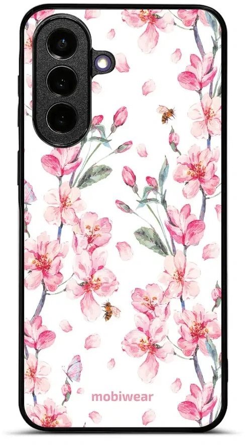 Mobiwear Lesklé pouzdro Glossy pro Samsung Galaxy A57 5G - G033G růžové květy