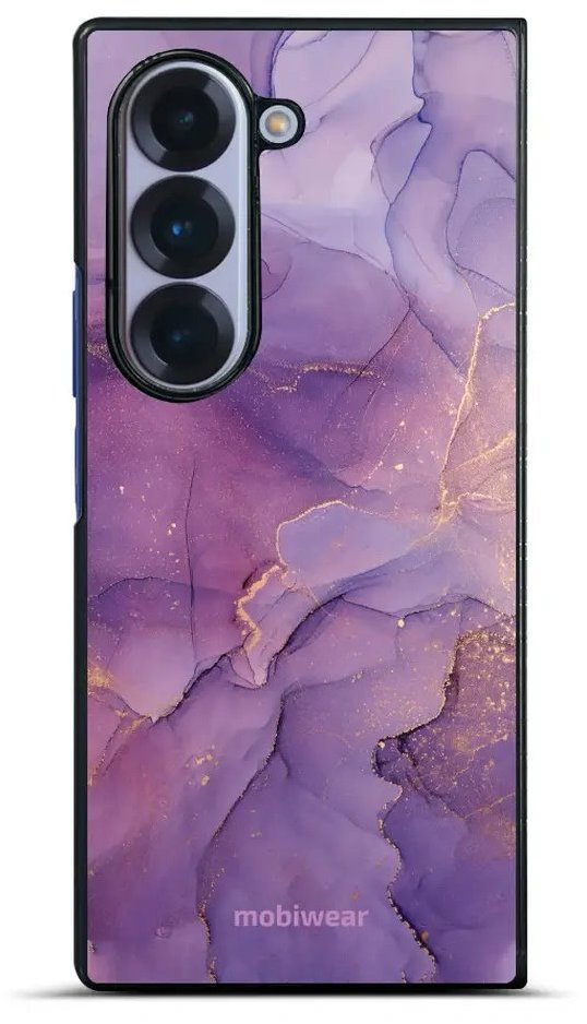 Mobiwear Lesklé pouzdro Glossy pro Samsung Galaxy Z Fold6 - G050G fialový mramor