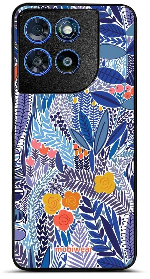 Mobiwear Lesklé pouzdro Glossy pro Motorola Moto G57 Power - G037G květena