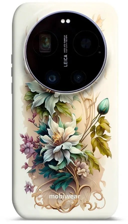 Mobiwear Odolné pouzdro Xiaomi 17 Ultra - Elite Pro E014E Krémové květy