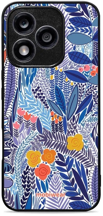 Mobiwear Glossy lesklý pre Honor 400 Lite – Modrá kvetena