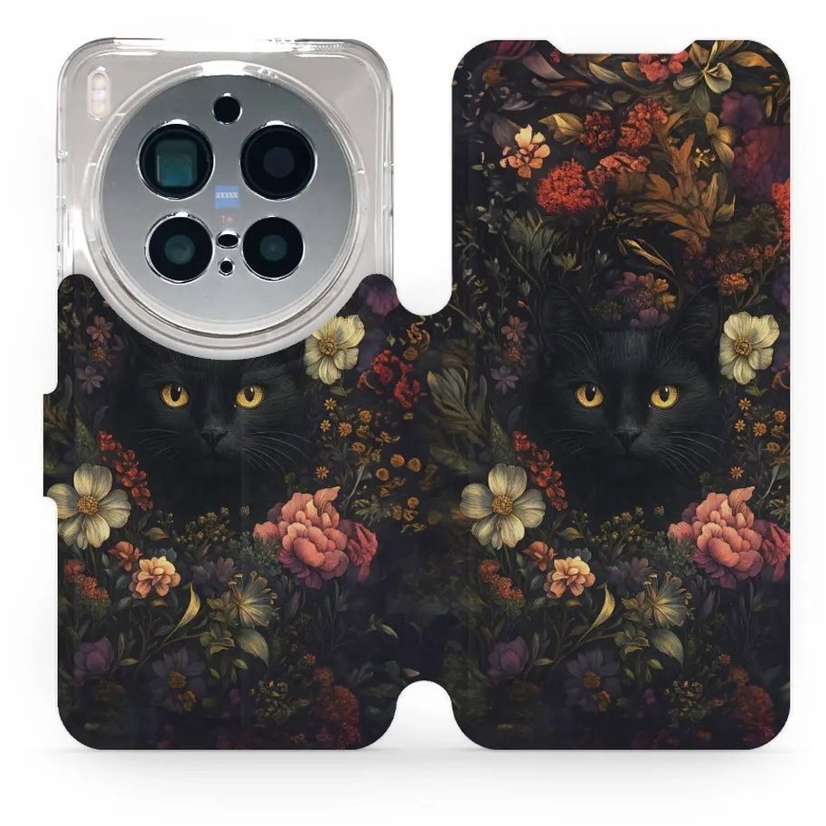 Mobiwear Flip puzdro pre Vivo X300 Pro tmavé mačky