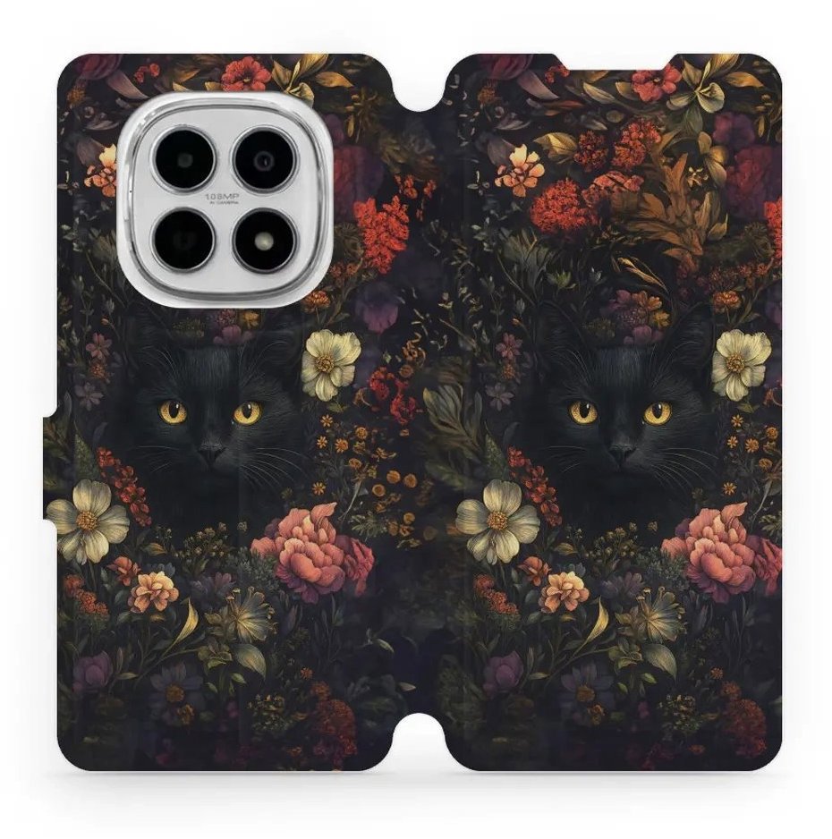 Mobiwear Flip puzdro pre Xiaomi Redmi Note 15 4G tmavé mačky