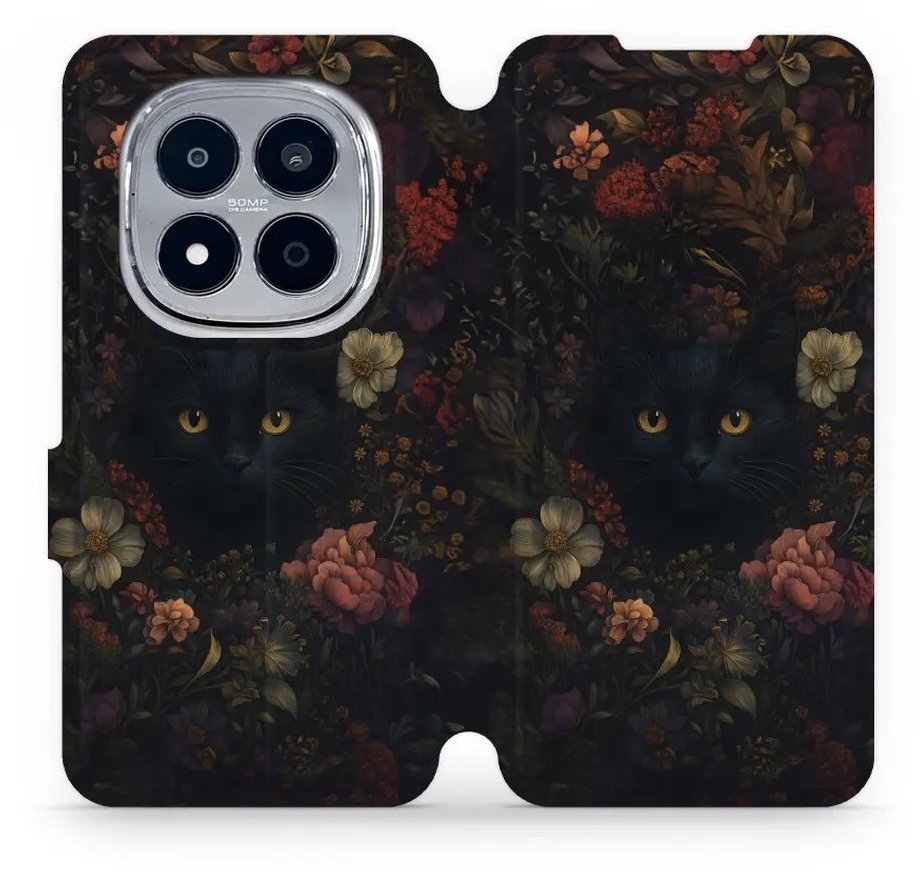 Mobiwear Flip puzdro pre Xiaomi Redmi Note 15 Pro+ 5G tmavé mačky