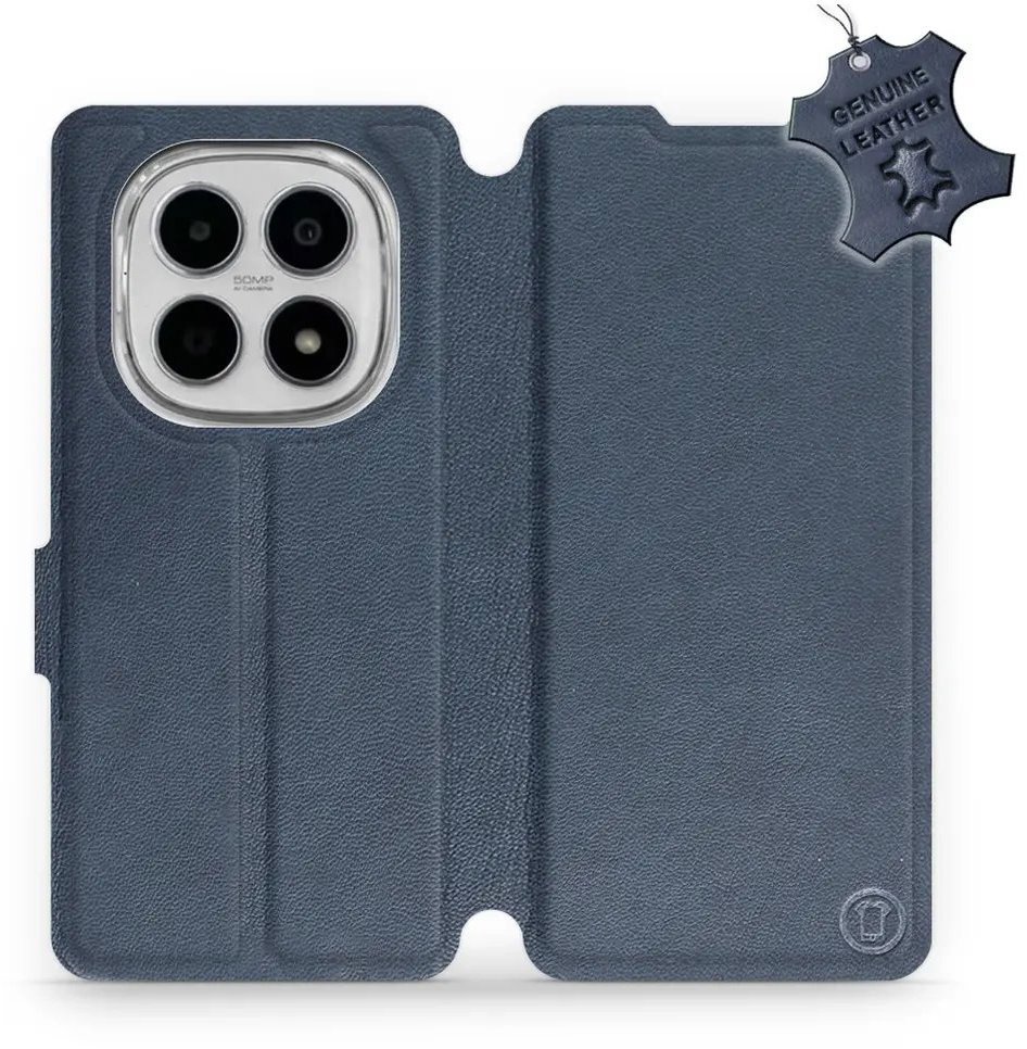 Mobiwear Kožené flip puzdro pre Xiaomi Redmi Note 15 5G modré