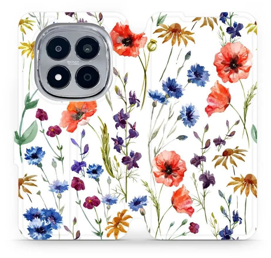 Mobiwear Flip puzdro pre Xiaomi Redmi Note 15 Pro 5G kvety