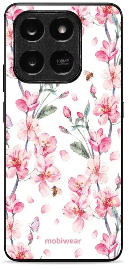Mobiwear Glossy lesklé puzdro na Honor X7d / Honor 400 Smart 5G - ružové kvety