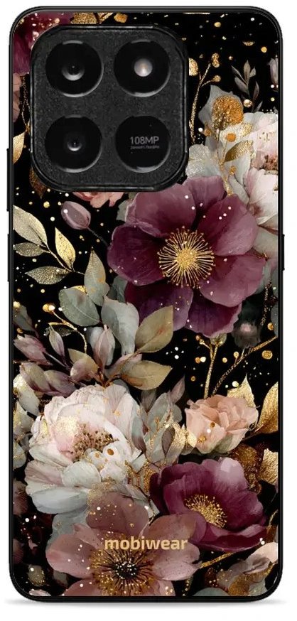Mobiwear Glossy lesklé puzdro na Honor X7d / Honor 400 Smart 5G - zlatisté kvietky