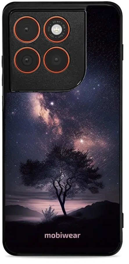 Mobiwear Glossy lesklé puzdro na Motorola Edge 70 strom s galaxiou