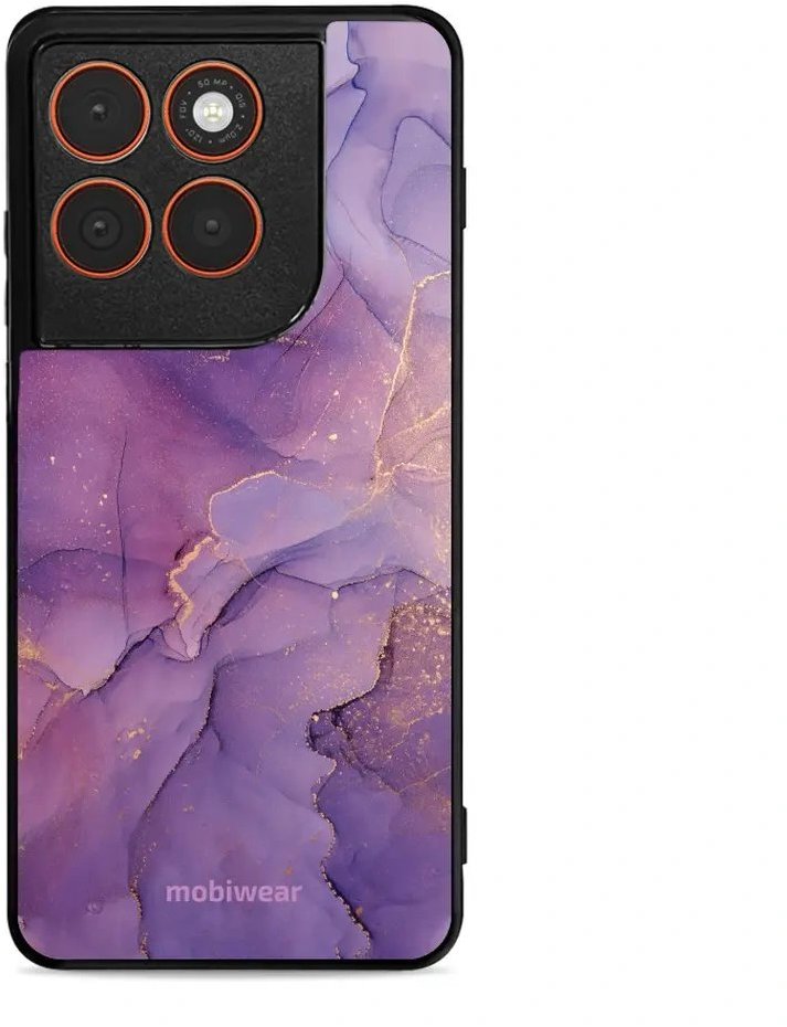 Mobiwear Glossy lesklé puzdro na Motorola Edge 70 fialový mramor