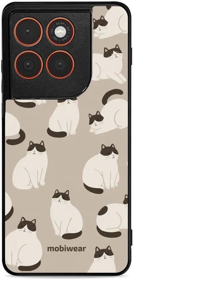 Mobiwear Glossy lesklé puzdro na Motorola Edge 70 mačky