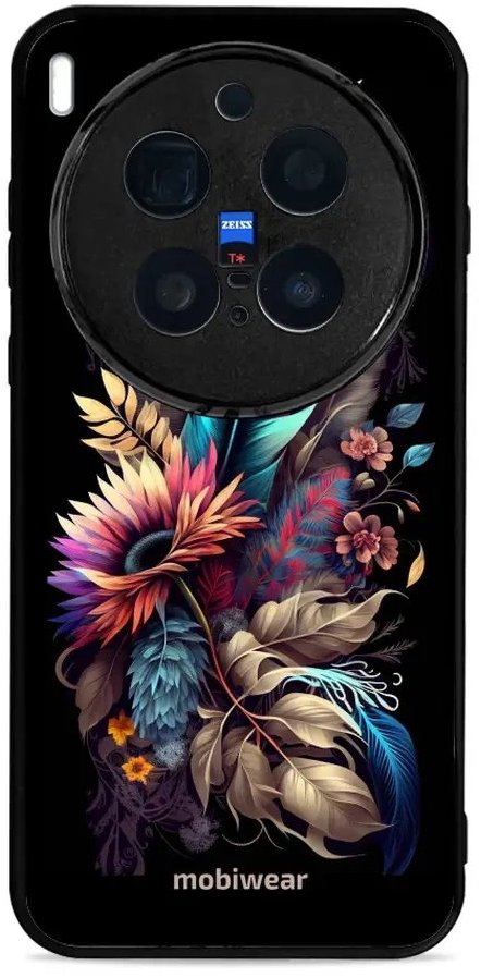 Mobiwear Glossy lesklé puzdro na Vivo X300 Pro kytica s pierkom